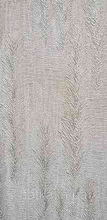 Обои винил на флизелине горячего тиснения DUKA Selective1.06х10 колоски листья стуктурные серебро на сером DK3 Киев