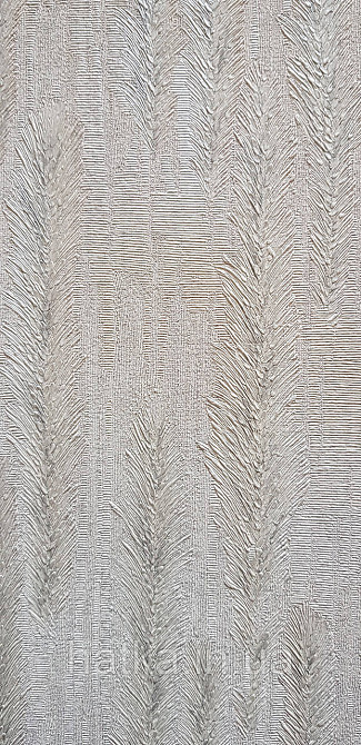 Шпалери вініл на флізеліні гарячого тиснення DUKA Selective1.06х10 колосок листя стуктурне срібло на сірому DK32750-5 Київ - фото 2