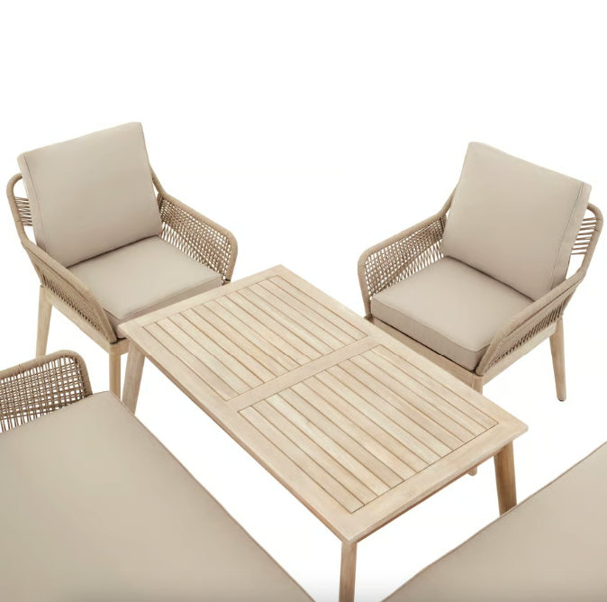 Набір садових меблів зі столом і кріслами для дому, саду, дачі, комфортна зона відпочинку Di Volio Albenga бежевий Київ - фото 8