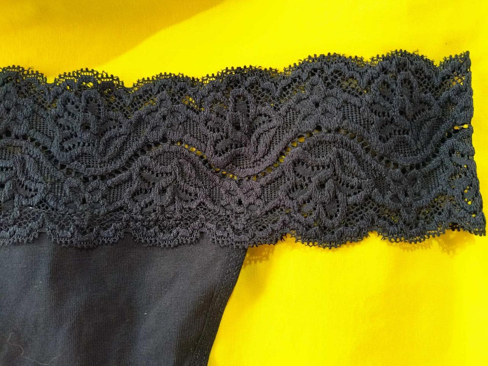 Стрінги мереживні чорні бавовна 2 шт. в уп Lans 22/030 S Київ - фото 6