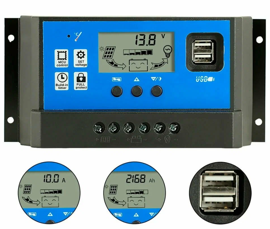 Контроллер солнечной батареи с ЖК дисплеем и USB 5В Киев - изображение 2