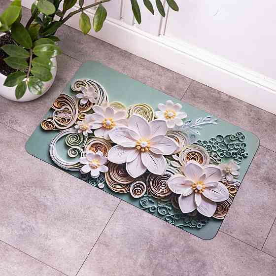 Антиковзний 3D-килимок з м'якого діатоміту 38×58 (см) вологопоглинальний HP-42-62 Коломия