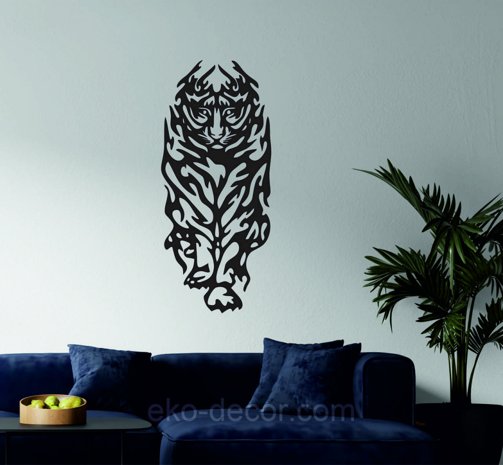 Настенный декор Панно «Тигр» Декор на стену 90*40 см, Черный Киев - изображение 3