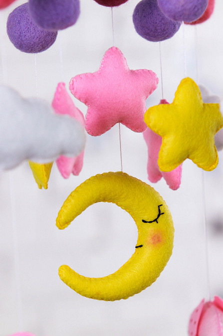 Дитячий мобіль на ліжечко для немовлят WooolyWool "Баю-бай" Київ - фото 2