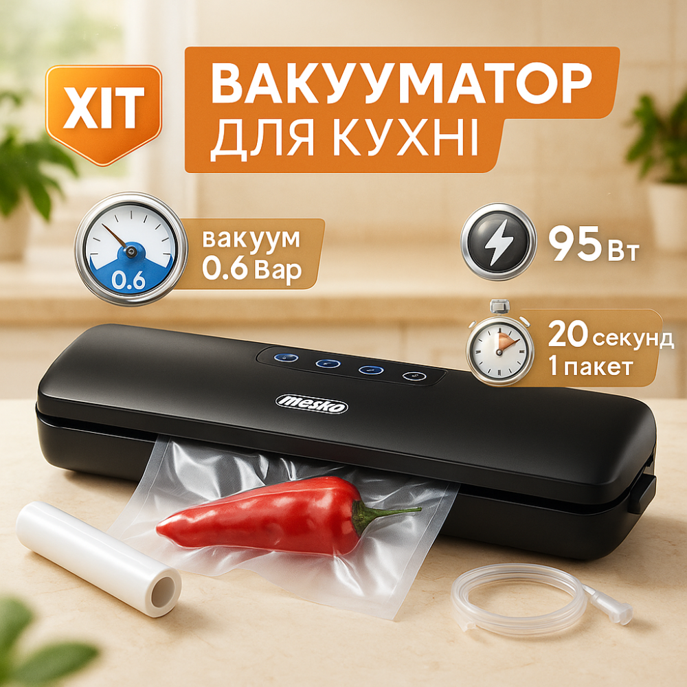 Вакуумна машина для пакування продуктів, Вакууматор для овочів Вакууматор швидкого пакування їжі XT-11 Львів - фото 2