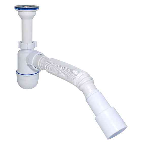 Сифон Waterstal А-32019 під умивальник 1 1/2″ з гнучкою трубою Тернопіль
