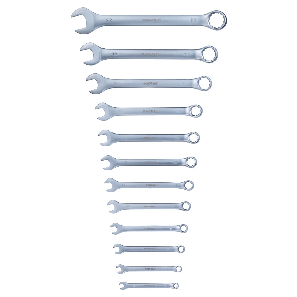 Sigma Ключи рожково-накидные 12шт 6-22мм CrV SIGMA (6010121) Київ - фото 4