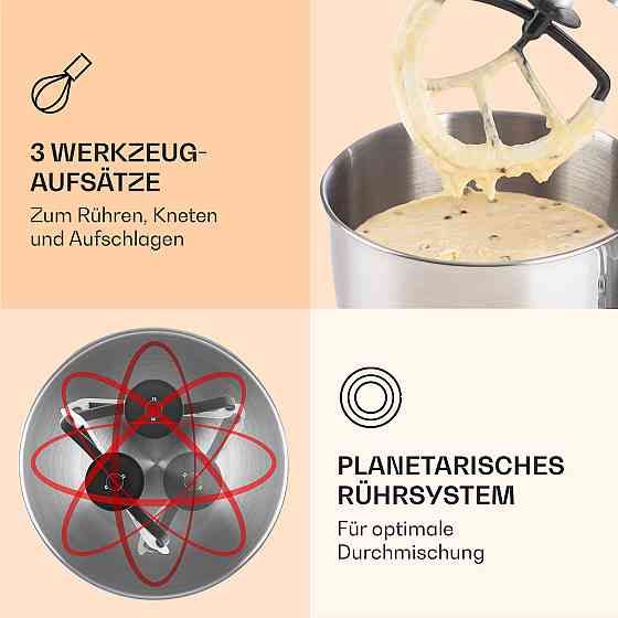 Кухонний комбайн Bella Elegance 2000 Вт/2,7 к.с./5.2 літра Неіржавка сталь Без BPA Білий (Німеччина, Рівне