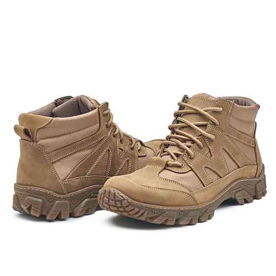 Тактичні шкіряні черевики з кордурою, міцні, прошиті. ЗСУ Койот 45 (30) Харків