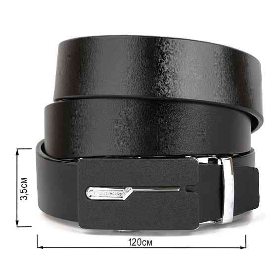 Ремінь чоловічий з матовою пряжкою Vintage 20335 Чорний Київ