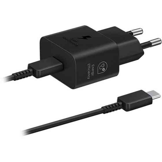 Мережевий зарядний пристрій Samsung EP-T2510XBEGEU Black, 25 W + кабель USB Type-C ( Чорний ) Харьков