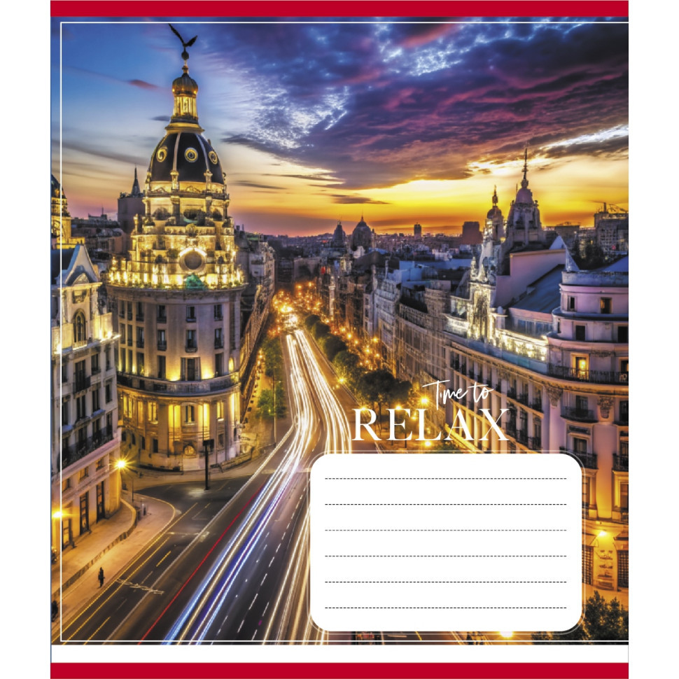 Зошит загальний "Міста в вогнях" 096-630107K-2 в клітинку, 96 аркушів (959063) Вінниця - фото 1