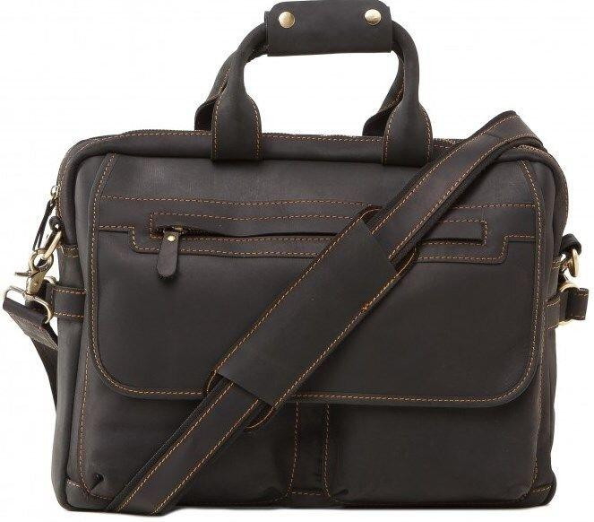 Сумка Vintage 14571 з вінтажної шкіри Коричнева Київ - фото 7