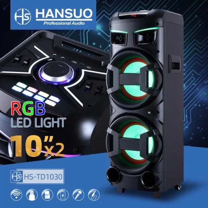 Професійна колонка Hansuo HS-TD1030 аудіосистема X2 Super Bass Вінниця - фото 8