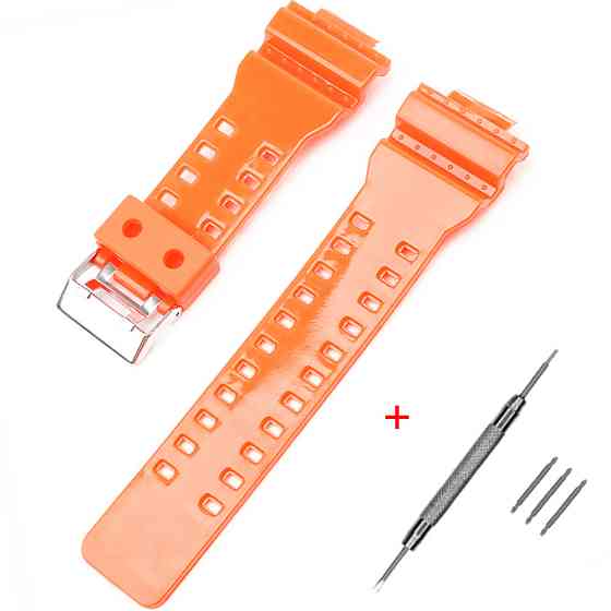 Ремінець для Casio G-Shock GA-100/110 Orange-Glossy SI SBR Київ