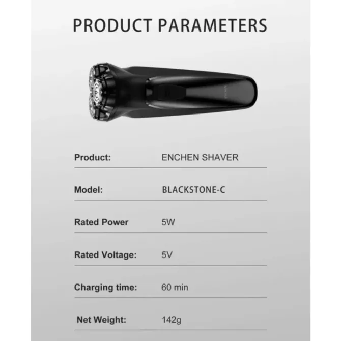 Электробритва Xiaomi Enchen BlackStone 3D-C (black) Киев - изображение 5