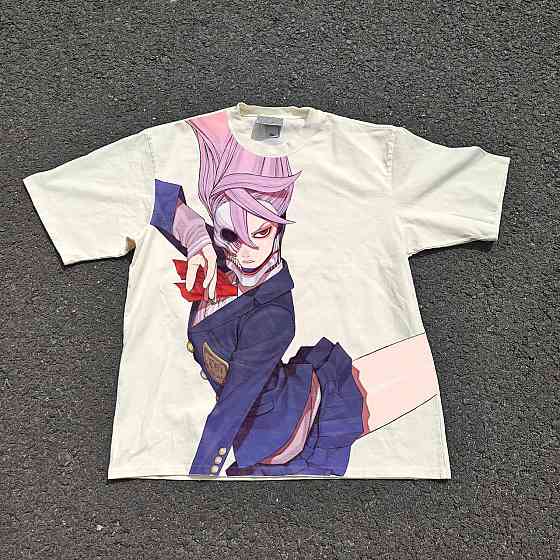 Футболка для хлопчика з принтом аніме Аніме Дандадан Аніме Аіра оверсайз (зріст від 165 до 180) Чорний Дніпро