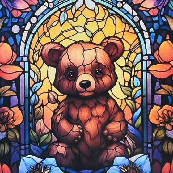 Алмазна мозаїка "Чарівне ведмежа" DEEX16287 не повна викладка 30х30 см Вінниця