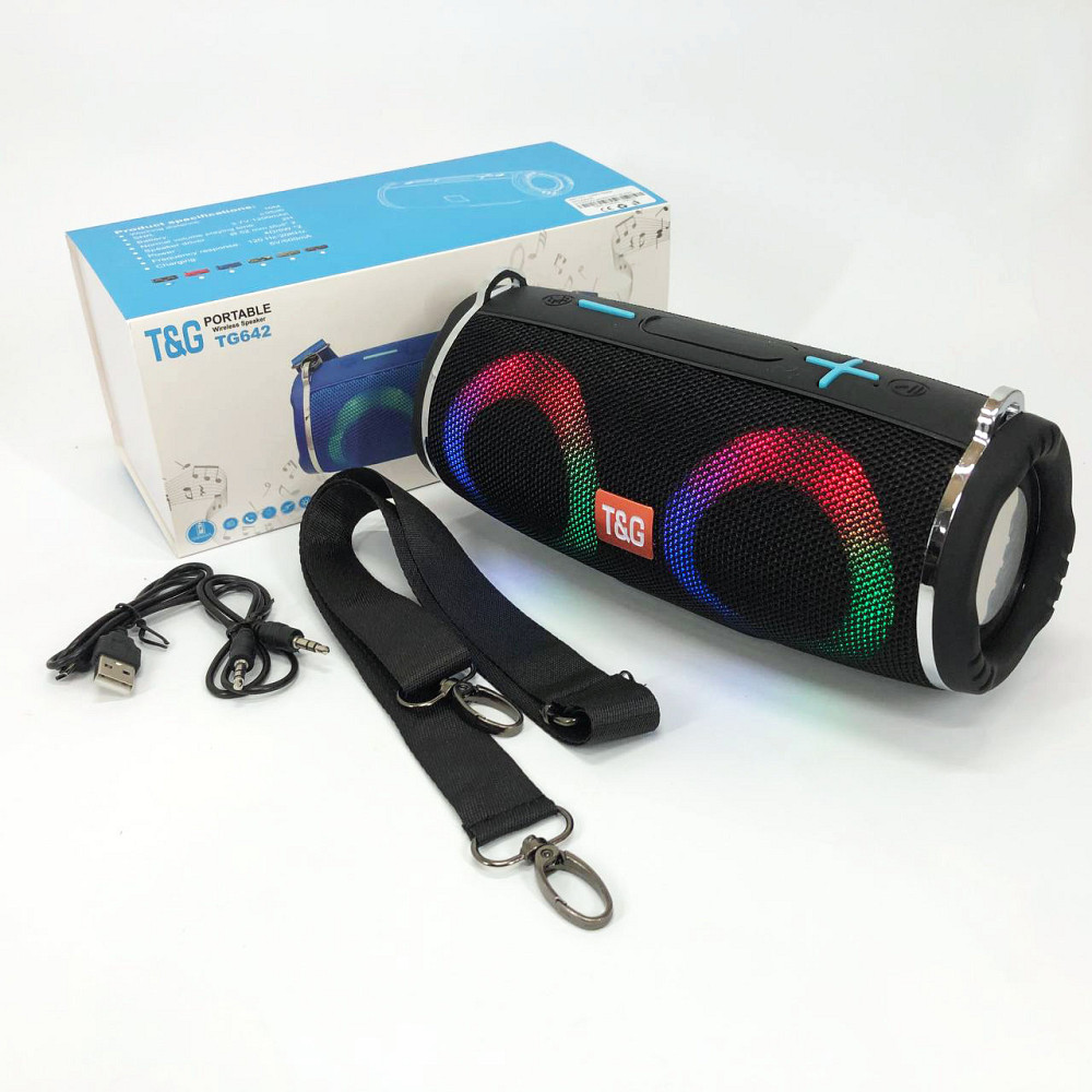 Колонка на акумуляторі зі світломузикою TG642, Якісна Bluetooth колонка Акумуляторна переносна CS-66 Львів - фото 11