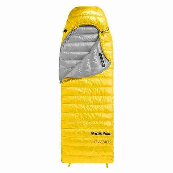 Спальник з натуральним пухом Naturehike CWZ400 NH19W400-Z, (7°C), p-р L, жовтий Київ