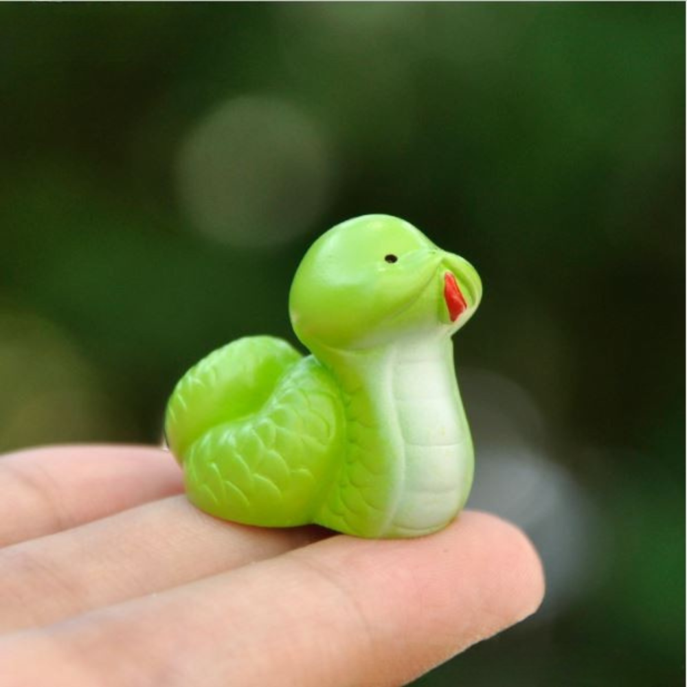 Зелена змія мініатюра 2.4 х 2 см для міні-саду та мікроландшафту Одеса - фото 11