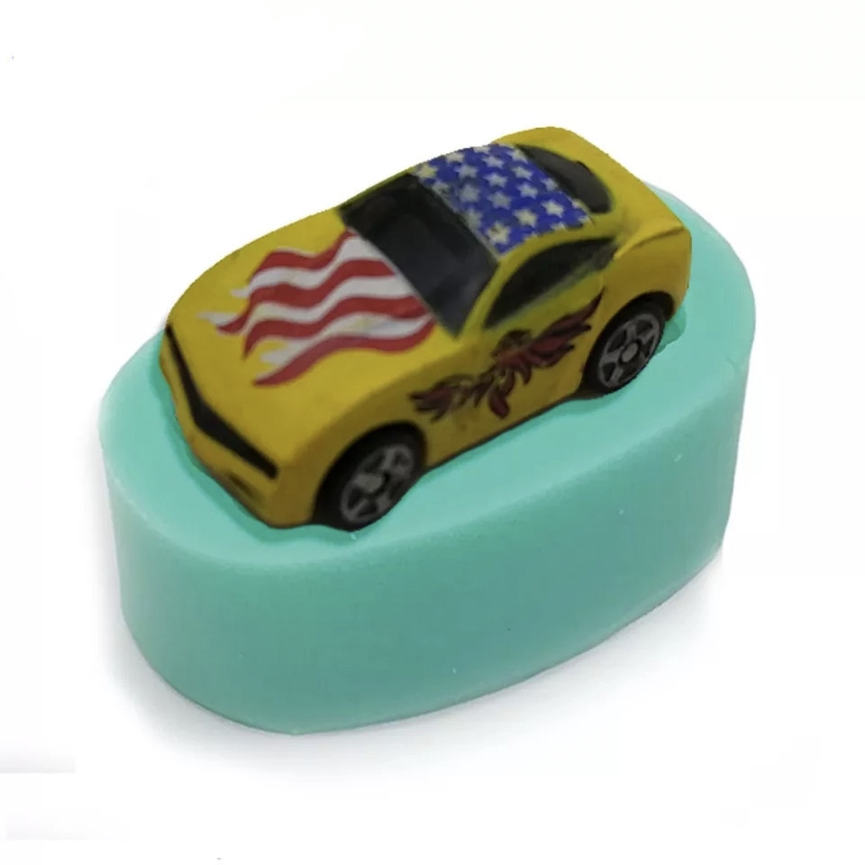 Молд силиконовый Машина маленький 47 на 27 мм зеленый Киев - изображение 3