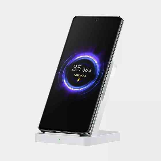 Бездротова зарядка Xiaomi 50W Pro MDY-14-EN, вертикальна підставка з охолодженням (біла) Миколаїв