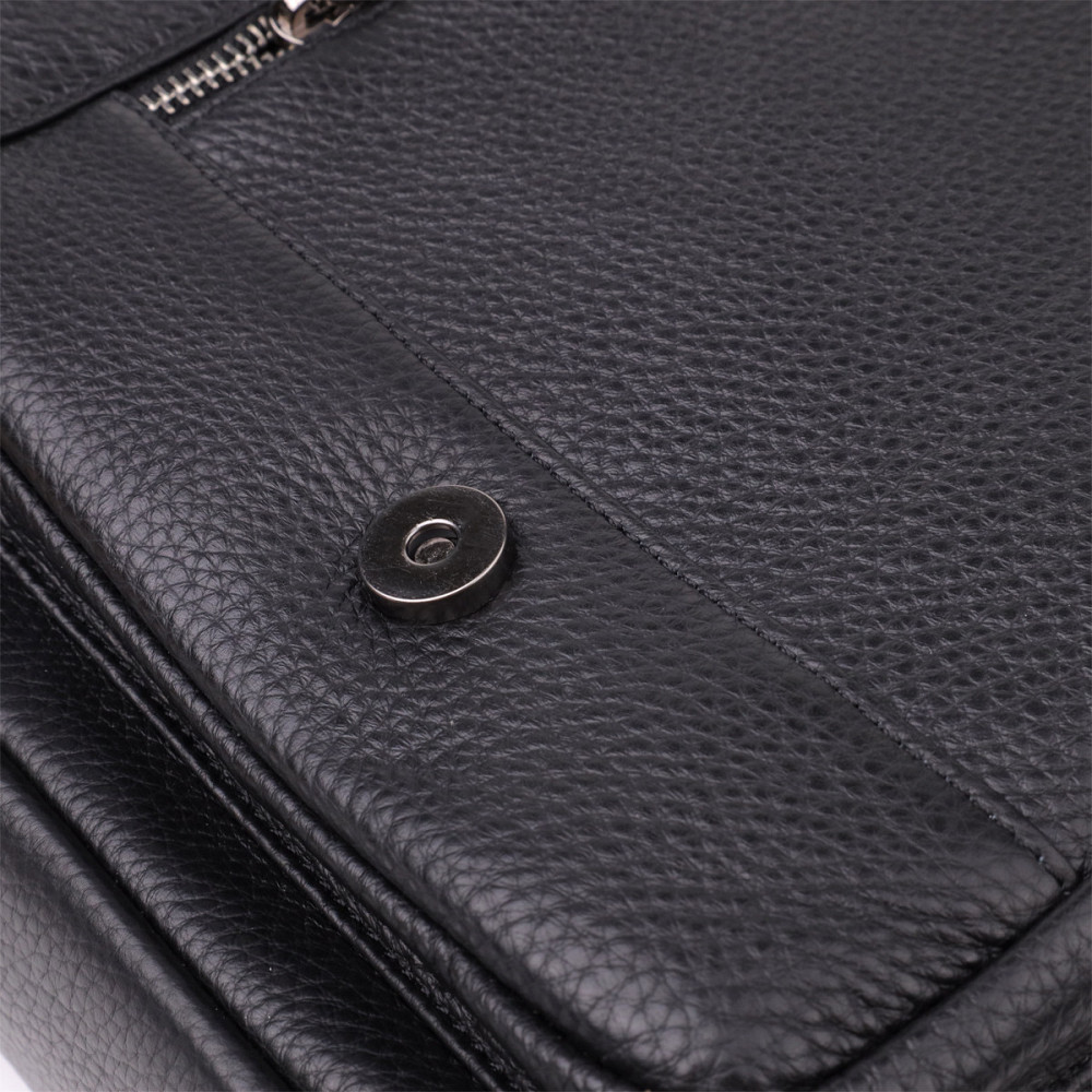 Місткий портфель для чоловіків з натуральної шкіри Vintage 23043 Чорний Київ - фото 8