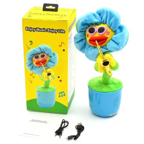 Танцующая и поющая игрушка-цветок Dancing Flower G26 подключение Bluetooth для взрослых и детей Киев