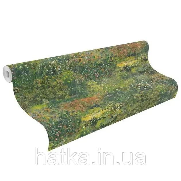 Шпалери метрові вінілові на флізеліні Rasch Clas абстракція польові квіти зелені Київ - фото 2