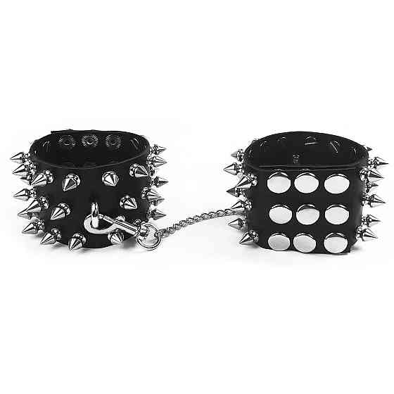 Наручники з шипами Art of Sex - Rose Spiked Leather Handcuffs, натуральна шкіра Sex Aura Київ