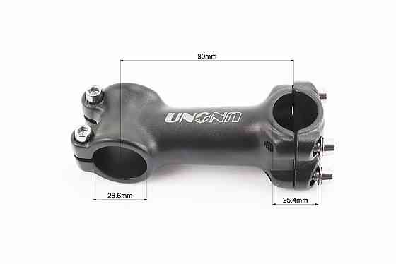 Винос керма MTB 28,6x25,4х90мм, алюмінієвий, чорний AS-601 Київ