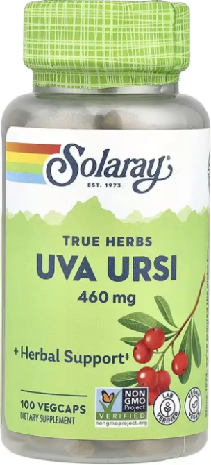 Толокнянка Solaray Uva Ursi 460mg 100 вег капс Киев - изображение 1