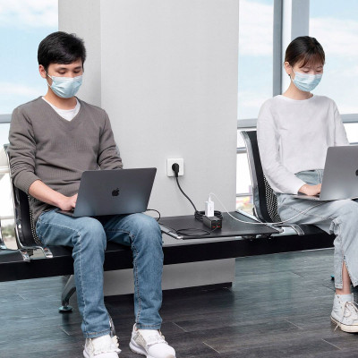 Зарядное устройство Baseus AC + 2xUSB-C 65W + 2xUSB black (PSZM000901) Винница - изображение 6