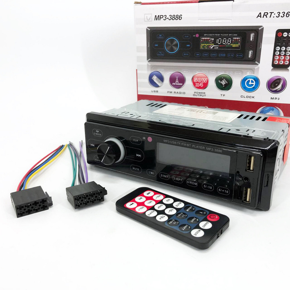 Автомагнітола автомобільна сенсорна з пультом Магнітола в авто USB з флешкою і ФМ радіо 1DIN Київ - фото 7