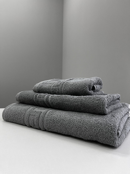 Махровое полотенце Ideal Textile Greek 33х60 см серый (56860582) Черновцы - изображение 3