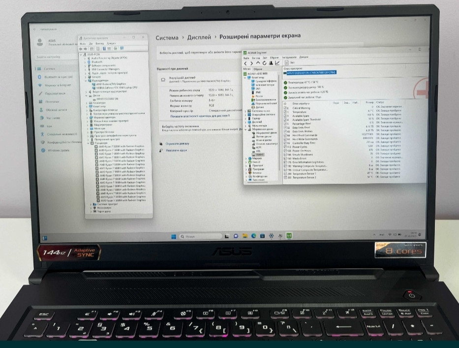 ASUS TUF A17 Ryzen 7 5800H RTX 3060 6Gb 512Gb RAM 16GB. Ноутбук Київ - фото 8