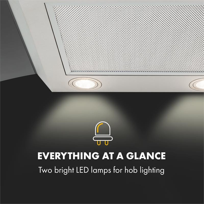 Вытяжка Gloria режим отвода воздуха 90 см 580 м³/ч RGB светодиодный стеклянный экран из нержавеющей стали Ровно - изображение 6