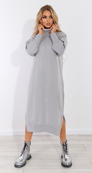 Довга в'язана сукня (48-52) Київ - фото 2