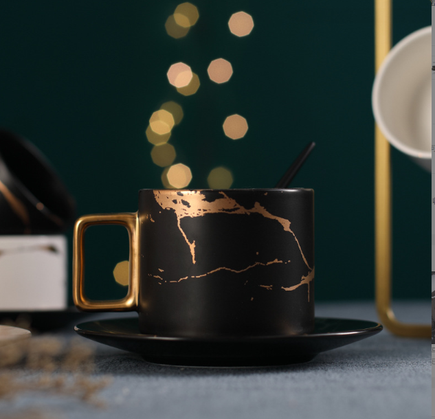 Чайная чашка БЕЛАЯ мрамор кружка с мраморным рисунком 220мл Кременчуг - изображение 3