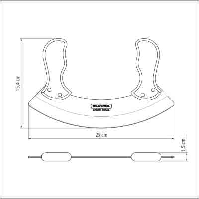 Кухонный нож Tramontina Polywood Мезалуна (21147/190) Винница