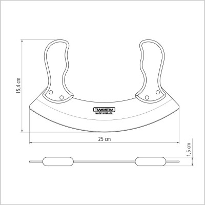 Кухонный нож Tramontina Polywood Мезалуна (21147/190) Винница - изображение 4