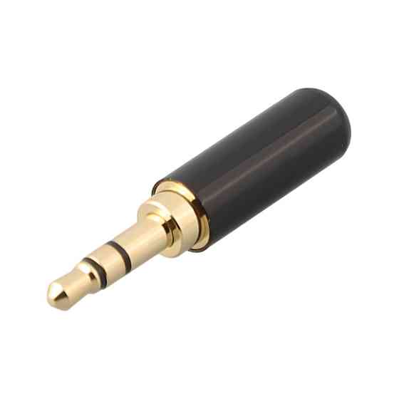 Штекер 3.5мм TRS mini-jack джек стерео 3pin металевий корпус позолочений Київ