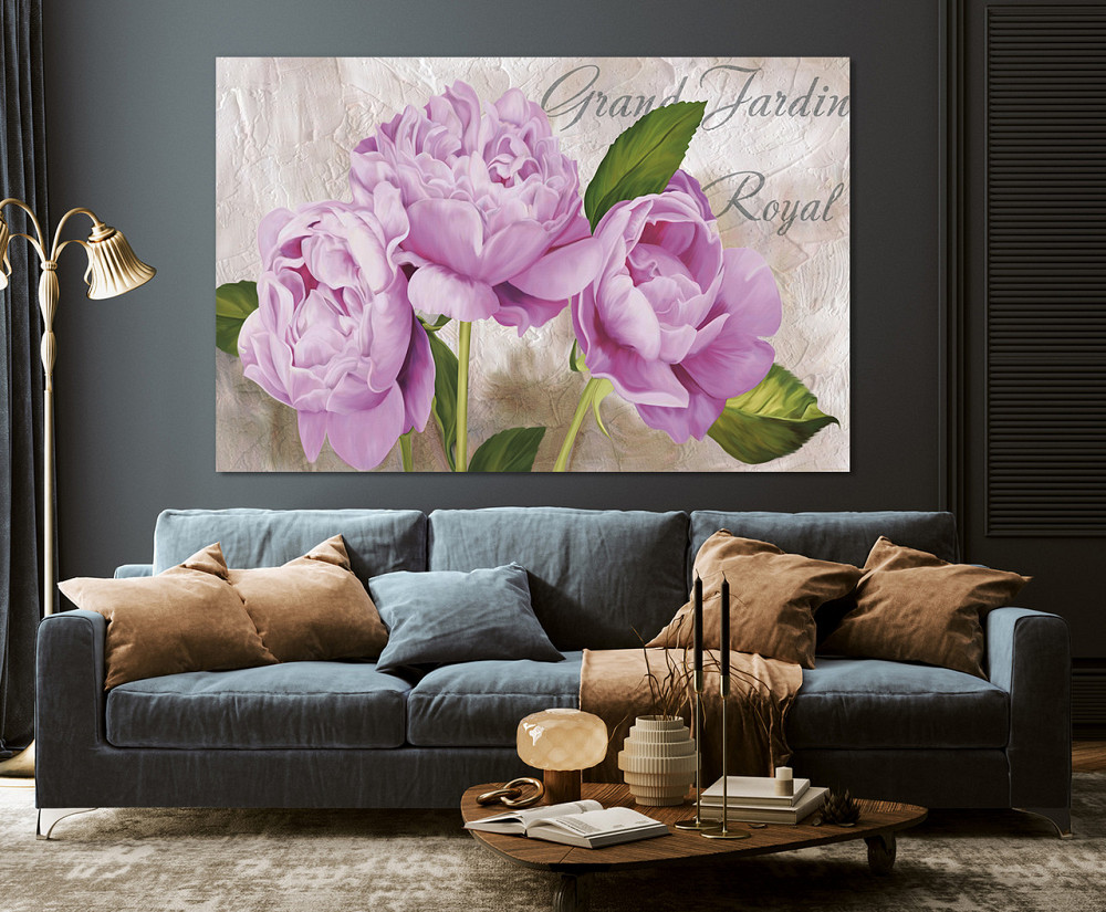 Картина полотно у вітальню / спальню Півонії      MLP_400 ( 60х30см ) 80x120 см Київ - фото 3