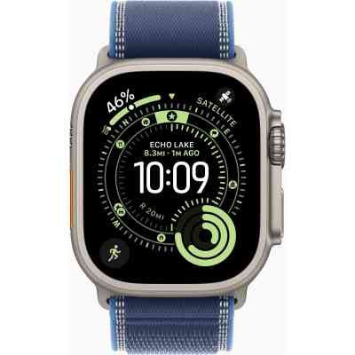 Смарт-часы Apple Watch Ultra 3 GPS + Cellular 49mm Natural Titanium Case with Blue/Bright Blue Trail Loop - M/L (MEWU4QP/A) Винница