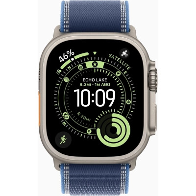 Смарт-часы Apple Watch Ultra 3 GPS + Cellular 49mm Natural Titanium Case with Blue/Bright Blue Trail Loop - M/L (MEWU4QP/A) Винница - изображение 2