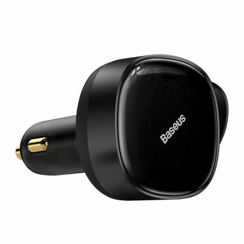 Автомобільний зарядний пристрій Baseus Enjoyment Retractable 2-in-1 Car Charger C+L 30W Black Ковель - фото 6