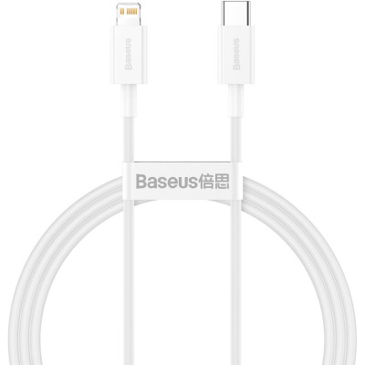 Дата кабель USB-C to Lightning 2.0m 20W white Baseus (CATLYS-C02) Вінниця - фото 1