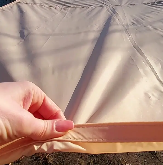 Тент навес затеняющий водонепроницаемый прямоугольный 4х5м Оксфорд (Бежевый) Киев - изображение 4