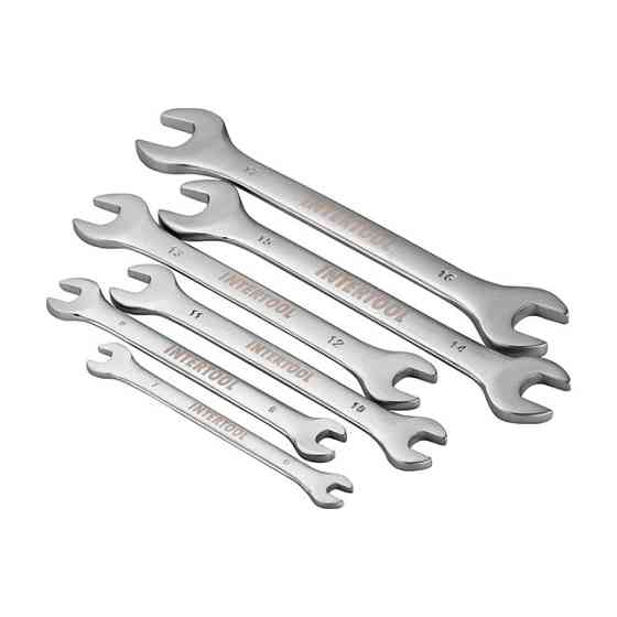 Набір ріжкових ключів INTERTOOL HT-1001, 6 шт., 6-17 мм - якісний набір для будь-якого майстра Львів
